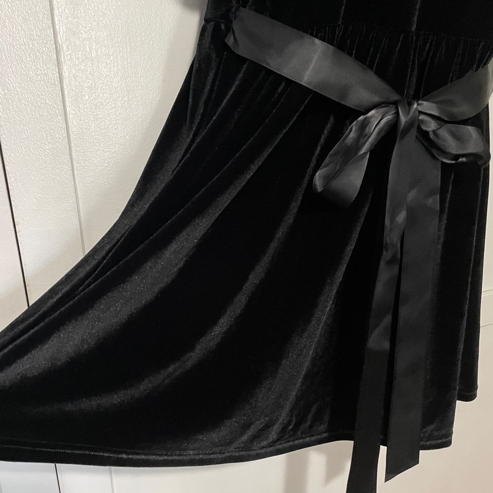 Dolls Kill X CARE BEARS XL Love You Forever Black Velvet Babydoll Dress - Picture 4 of 14